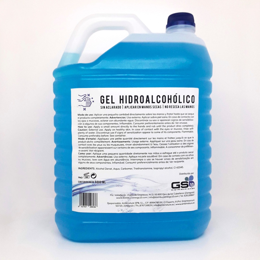 PACK HIDROALCOHÓLICO: 100ml + 1L + 5L