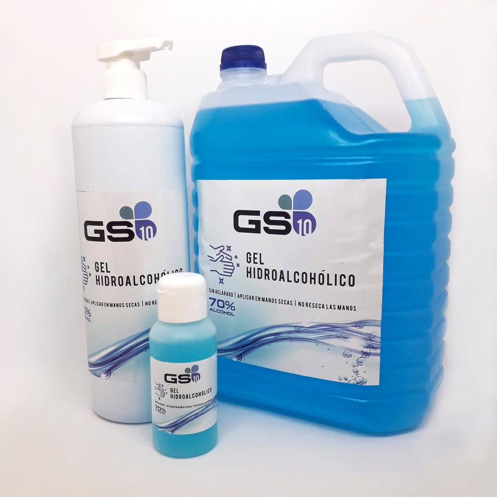 PACK GEL HIDROALCÓHOLICO 70%: 5L + 1L + 100ml