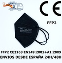 Mascarillas Negras FFP2 2163 UNE149 Pack 10 UNIDADES